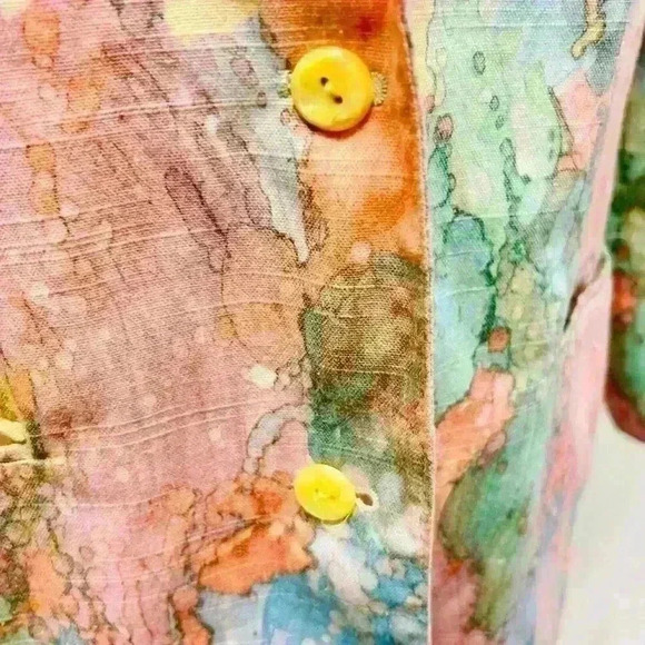 Patchington Vintage Coat/Jacket Pastel Color With Shoulder Pads Size 12 - Picture 7 of 11